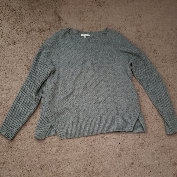 Madewell gray knit cotton crewneck sweater Sz M - Picture 2 of 4